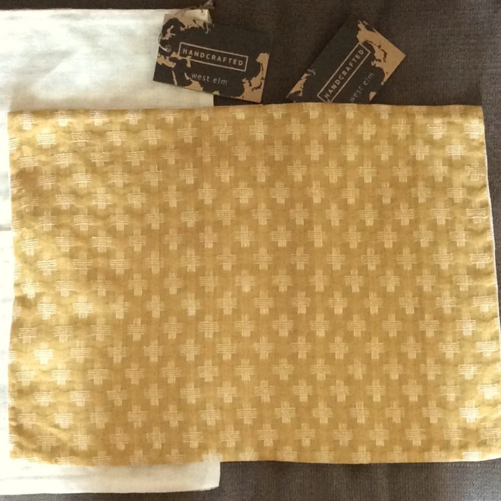 West Elm 2 small silk cushion covers new